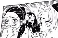 Suma's (middle) reaction after Nezuko heals Tengen.