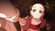 Nezuko's appearance as a child.