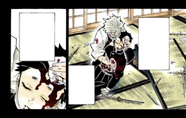 Sanemi mourning Masachika's death