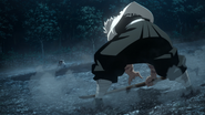 Obanai and Sanemi neutralize each other's attacks.