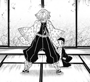 Zenitsu protecting Shoichi.