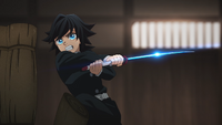 Giyu training to become a Hashira