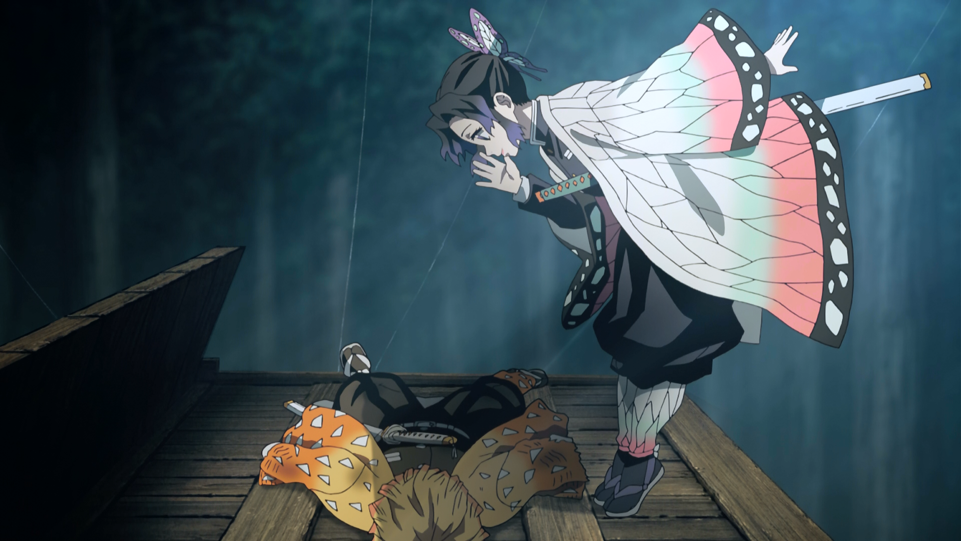 This would have been a awkward scene of it was Zenitsu pinning Nezuko down  instead of her brother 💀 : r/KimetsuNoYaiba