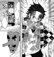 Tanjiro successfully completes his test.