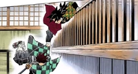 Giyu catching Tanjiro CH140