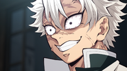 Seeing Tanjiro defending Genya, Sanemi decides he will attack him instead.