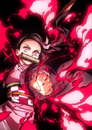 Nezuko demonstrating Exploding Blood for Zenshuchuten.