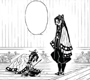 Kanae's spirit encouraging Shinobu.