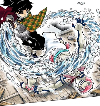 Tanjiro Kamado And Giyu Tomioka Vs Akaza Kimetsu No Yaiba Wikia Fandom Defeated akaza with the mark and the help of mark boosted tanjiro.