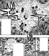 Inosuke locates a demon using Spatial Awareness.