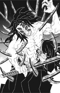 Kokushibo unleashing swords from his body CH175