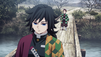 Giyu tells Tanjiro not to waste his time