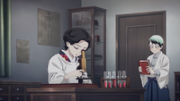 Tamayo analyzing Nezuko's blood