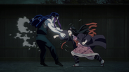 Nezuko holding her own against the Swamp Demon.