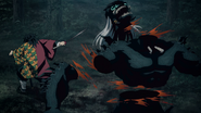 Giyu killing the Father Spider Demon
