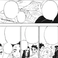 Tanjiro and Nezuko talk about Tanjiro's hand and eye CH204