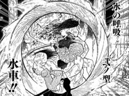 Tanjiro using Second Form: Water Wheel.