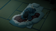 Giyu lays in bed as he grieves Sabito.