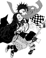 Tanjiro and Nezuko (initial designs)