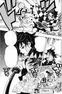 Giyu slashes Akaza's hands to save Tanjiro.