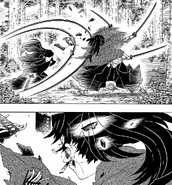 Muichiro destroys part of Yoriichi Type Zero.