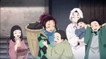 Tanjiro with his family in his dream