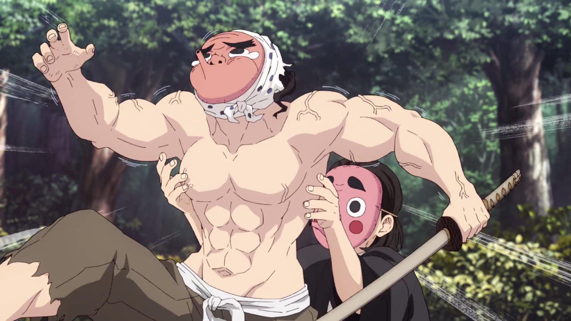 Demon Slayer season 3 finally reveals Mr Haganezuka's face in Episode 7