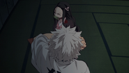 Nezuko refuses Sanemi's blood.