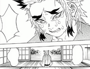 Shinjuro crying after hearing Kyojuro's message CH69