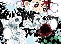 Tanjiro accessing the Transparent World CH152
