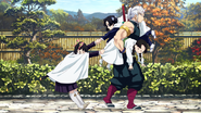 Kanao tries to stop Tengen from kidnapping Aoi