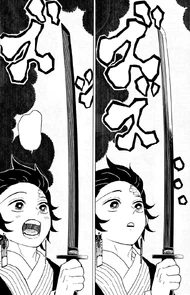 Tanjiro recibe su espada.