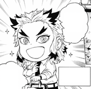 Kyojuro's appearance in Kimetsu Gakuen!