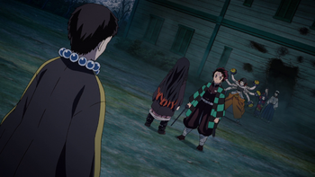 Tanjiro and Nezuko vs Susamaru and Yahaba