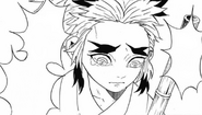 Senjuro cries at his father's words
