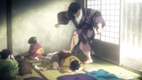 Kyogo beating his family