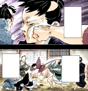 A young Hakuji attacks strangers in his grief.