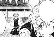 Sanemi irriated by Kyojuro's presence.