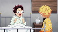 Tanjiro grows excited at Hashira Training
