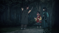 Kotetsu and Kozo relieved to see the other safe