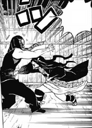 Nezuko fighting the Swamp Demon.