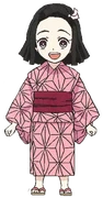 Nezuko's appearance as a child.