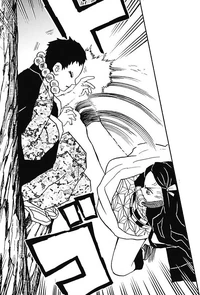 Nezuko attacking Yahaba CH16