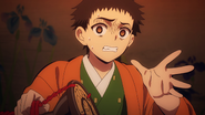 Kiyoshi using Kyogai's drum