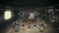 Gyomei sits with the orphans under his care