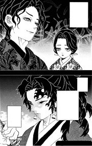 Yoriichi's first encounter with Muzan and Tamayo CH186