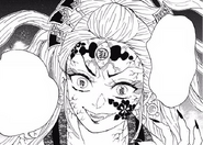 Daki with Gyutaro's eye.