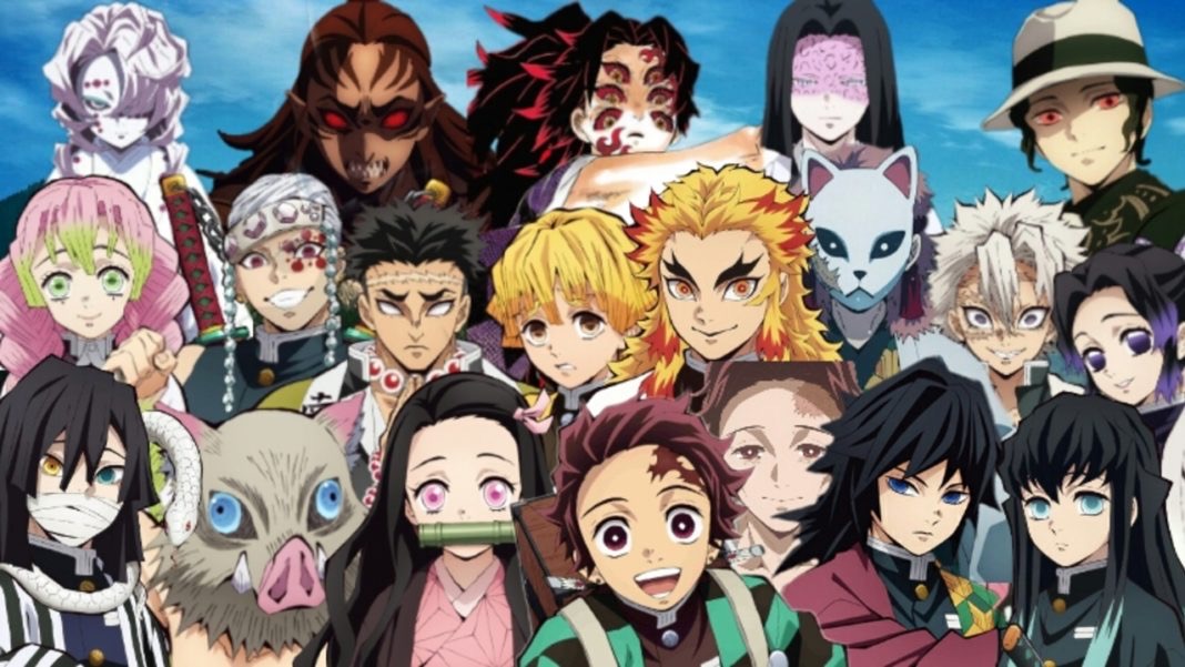 Столпы демоны клинок. Demon Slayer Kimetsu no Yaiba. Demon Slayer аниме. Demon Slayer аниме столпы. Demon Slayer Kimetsu no Yaiba персонажи.