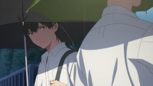 Haruki bumps into Takahiro.