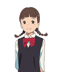 Sayaka Natori Your Name kimi no na wa Retro blue brown anime Design | Poster